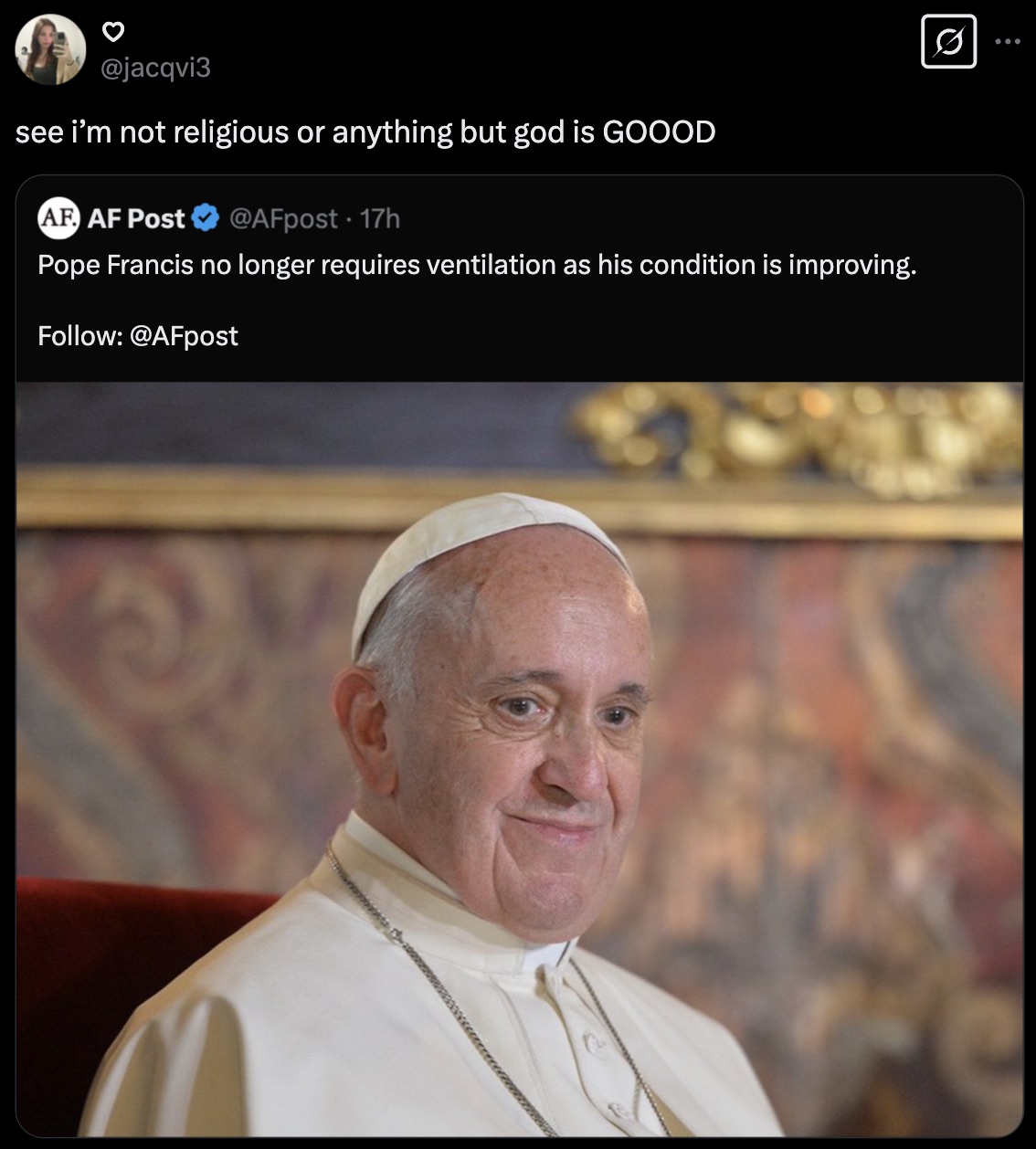 20 Tweets and Reactions to the Pope Flirting With Death